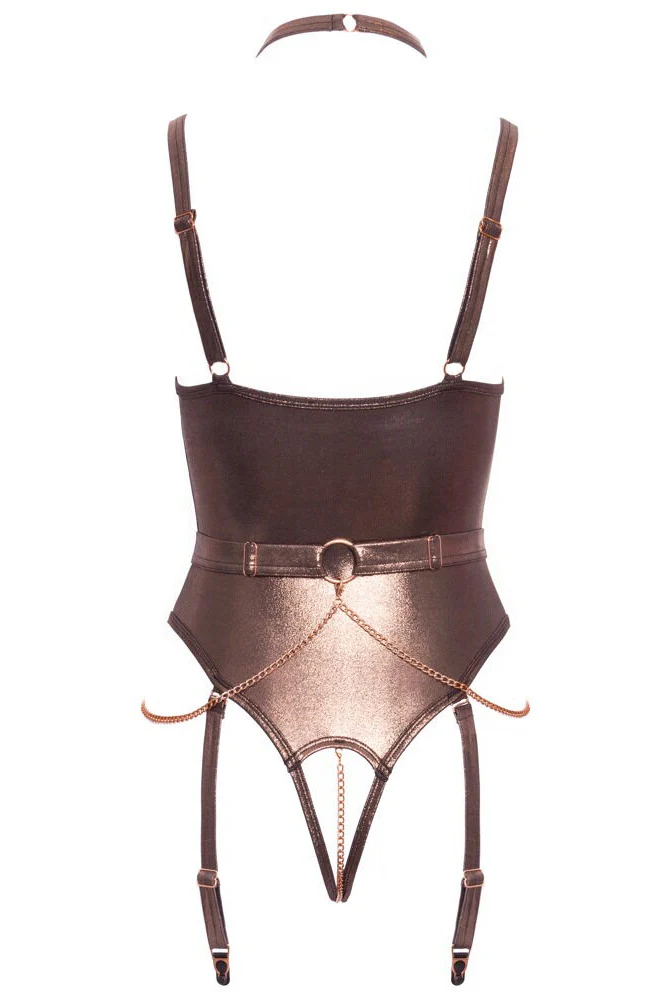 Abierta Fina Bronze Gold Crotchless Body - Image 4