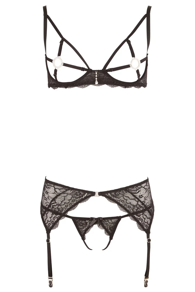 Abierta Fina Rhinestone Lingerie Set - Image 4