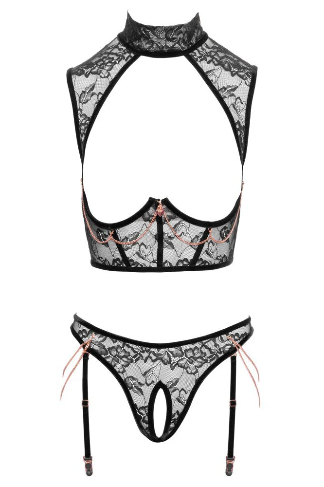 Abierta Fina Rose Gold Lace Set - Image 3