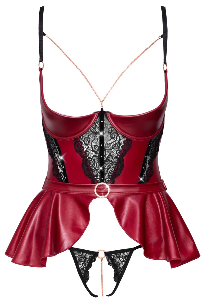 Abierta Fina Shelf Bra and String Set - Image 7