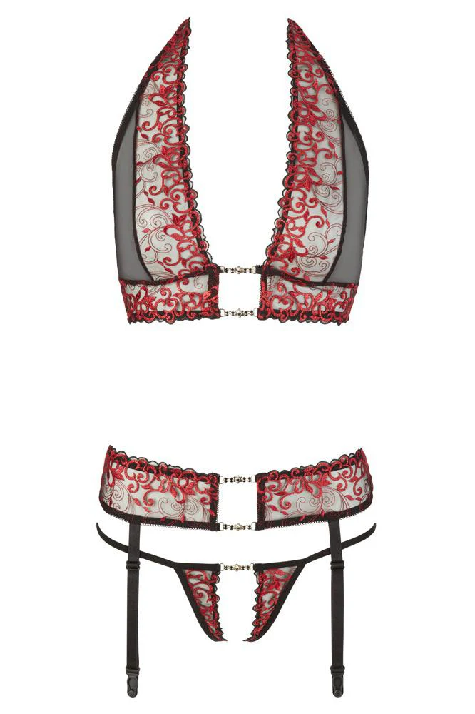 Abierta Fina Suspender Set with Rhinestones (L, XL) - Image 6