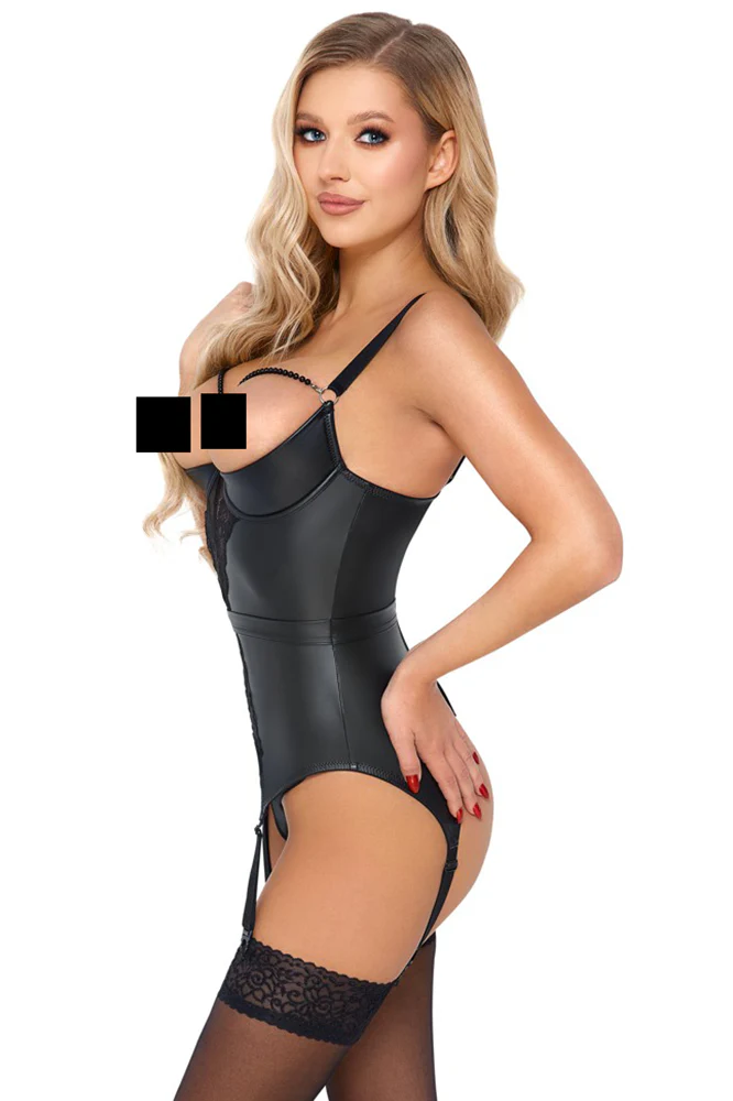 Abierta Fina Suspender Shirt and Thong - Image 3