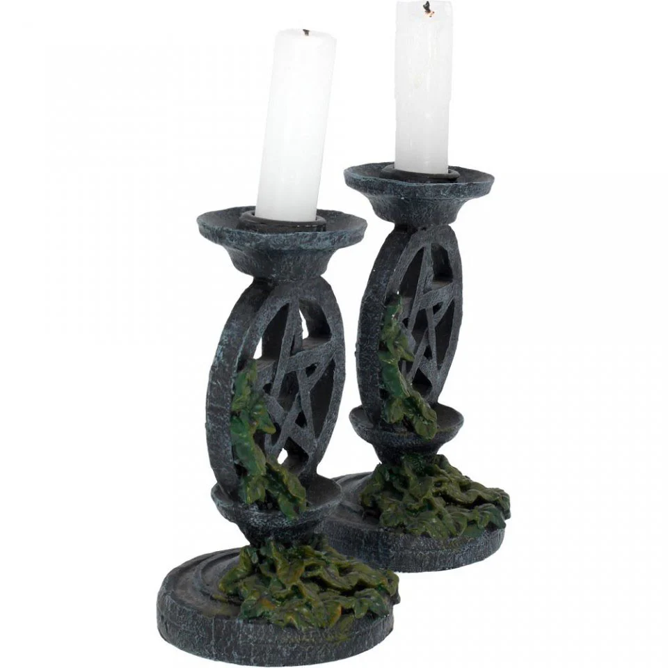 Aged Pentagram Candlesticks - Image 7