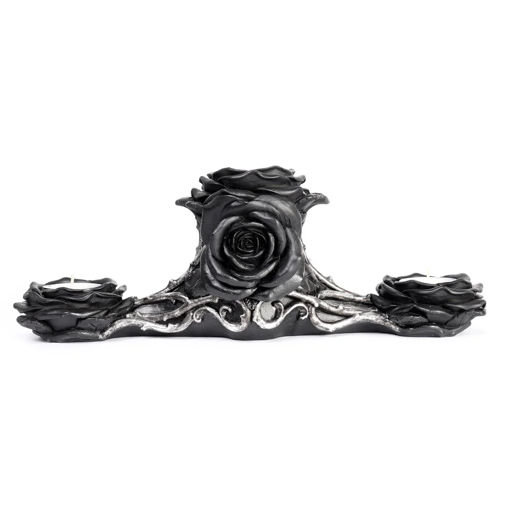 Alchemy Black Rose Triple T-Light Holder - Image 3