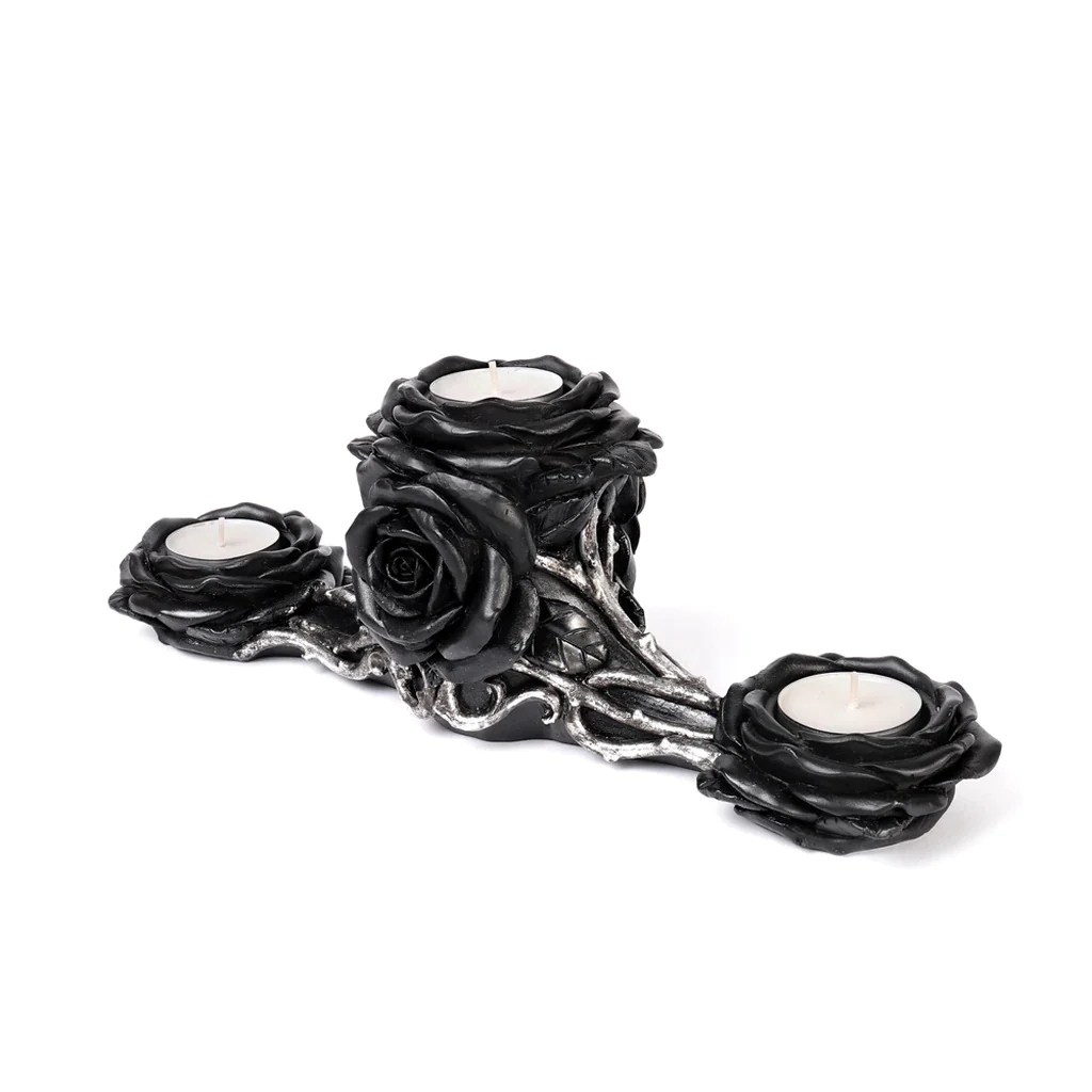 Alchemy Black Rose Triple T-Light Holder - Image 4