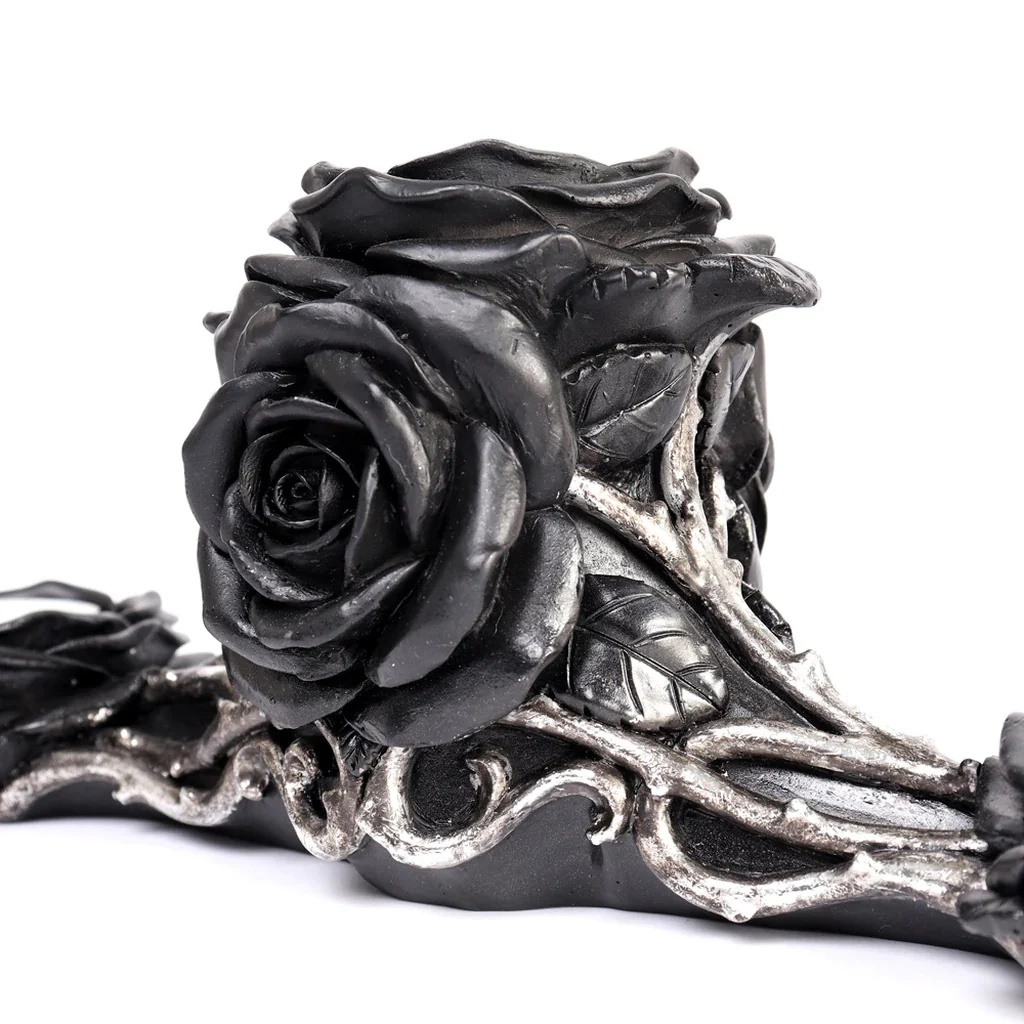 Alchemy Black Rose Triple T-Light Holder - Image 6