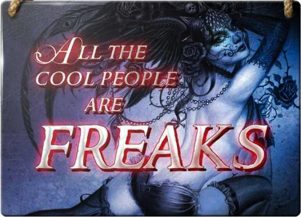 Alchemy All the Cool People are Freaks Plaque - Image 3