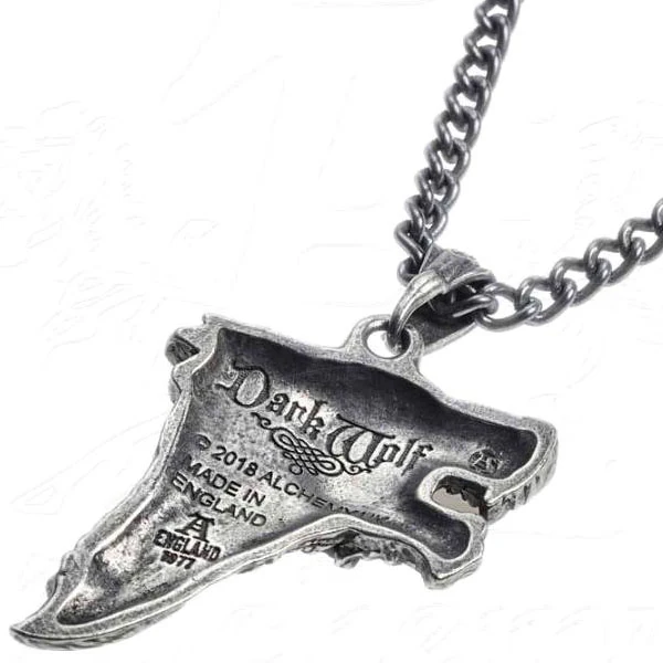 Alchemy Gothic Dark Wolf Pendant P833 - Image 5