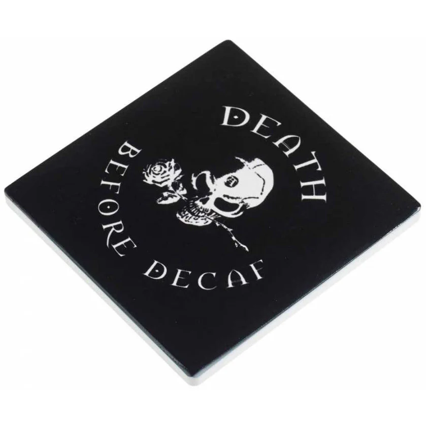 Alchemy Gothic Death Before Decaf Coaster - Image 3