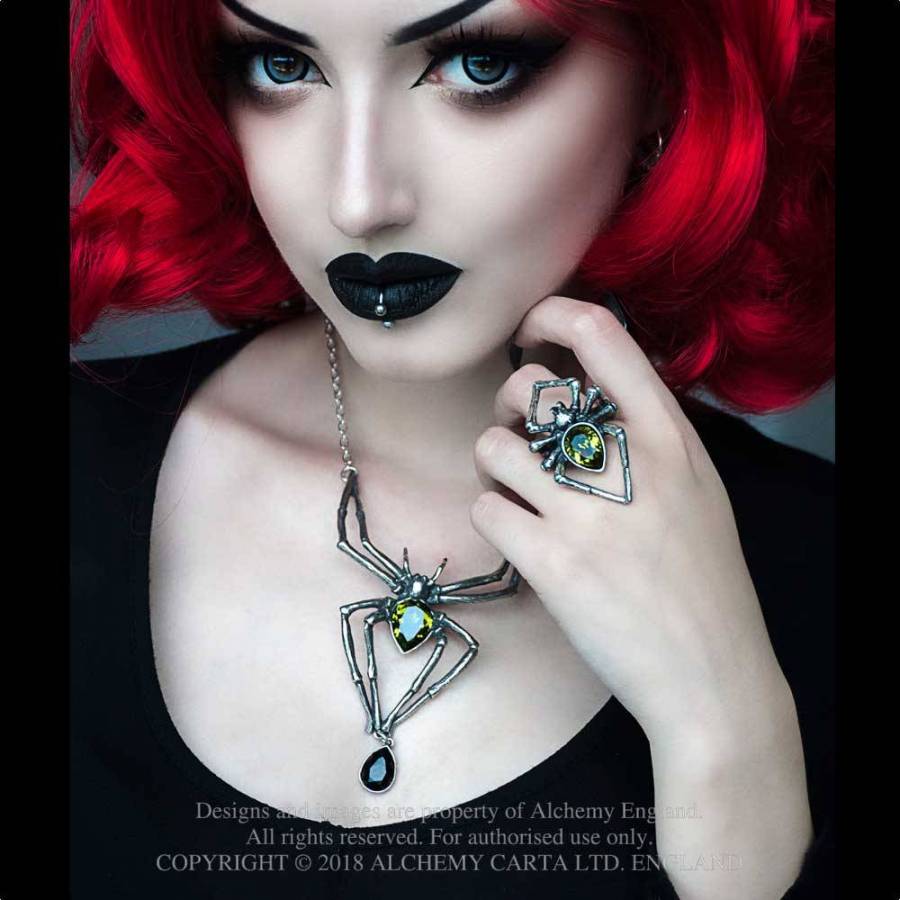 Alchemy Gothic Emerald Venom Ring R222 - Image 3