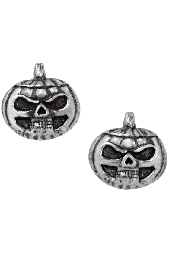 Alchemy Pumpkin Skull Studs
