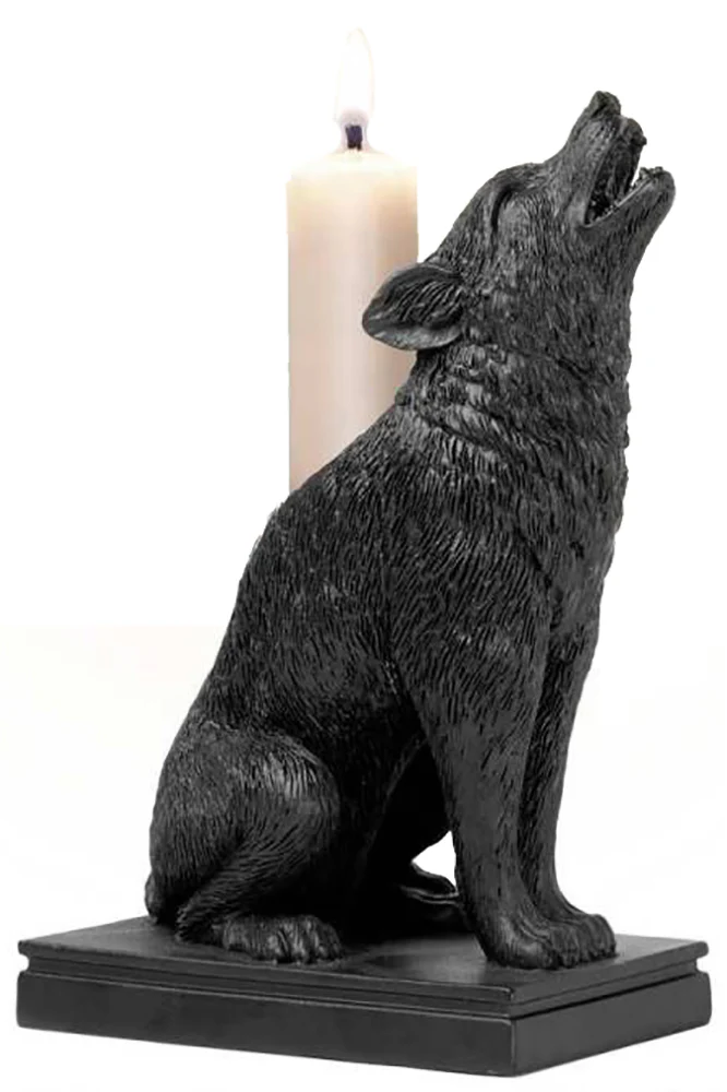 Alchemy Ulula Noctis Wolf Candlestick