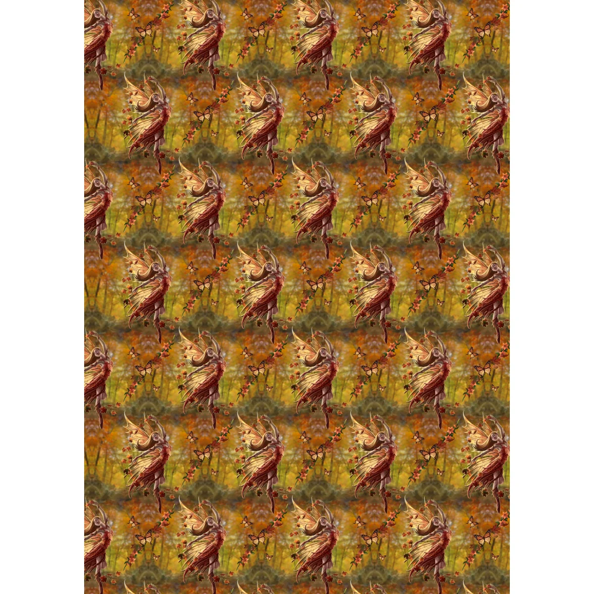 Anne Stokes Autumn Fairy Wrapping Paper - Image 3