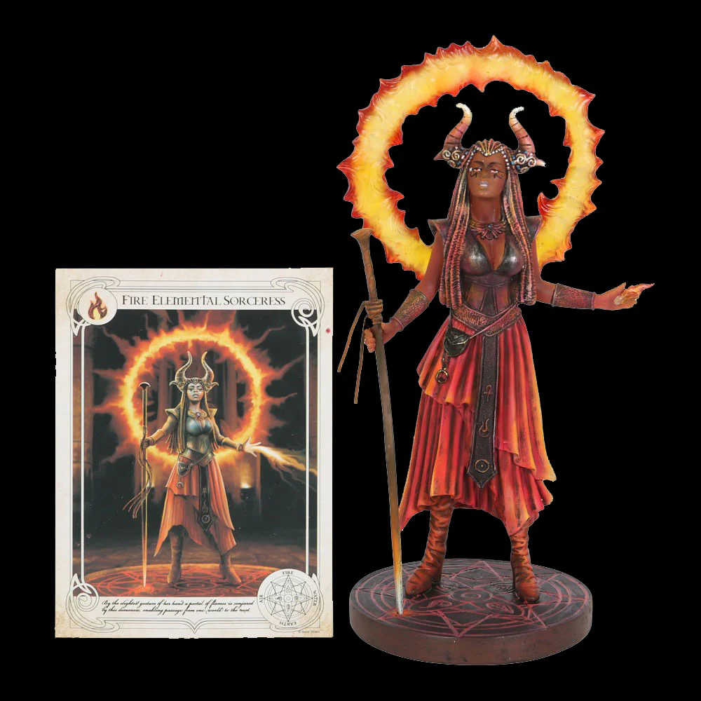 Anne Stokes Fire Elemental Sorceress Figurine - Image 2