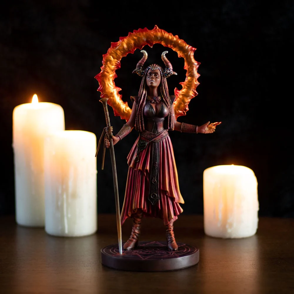 Anne Stokes Fire Elemental Sorceress Figurine - Image 4