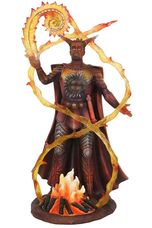 Anne Stokes Fire Elemental Wizard Figurine