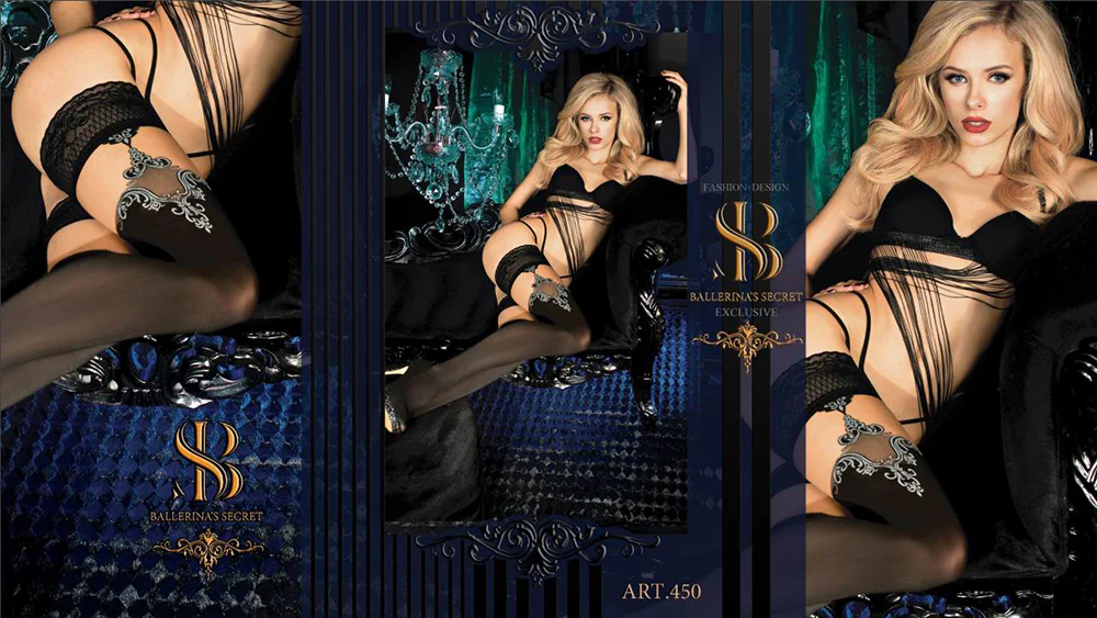 Ballerina 450 Hold Ups Stockings - Image 5