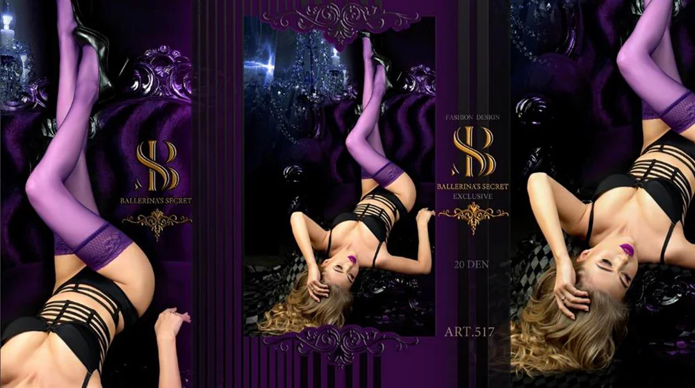 Ballerina 517 Holdups Stockings Prugna - Image 2