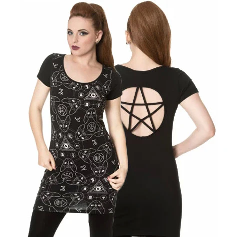 Banned 9 Lives Sphinx Bodycon Mini Dress (M, L) - Image 7