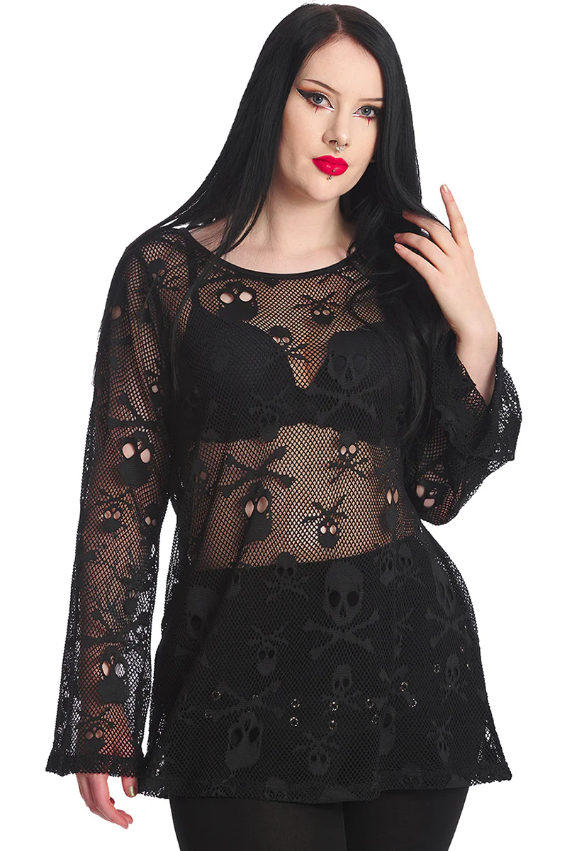 Banned BFF Net Top Black (XS, S, M)