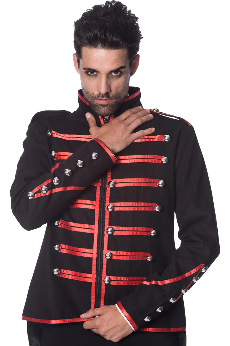 Banned Military Black Red Jacket (L)