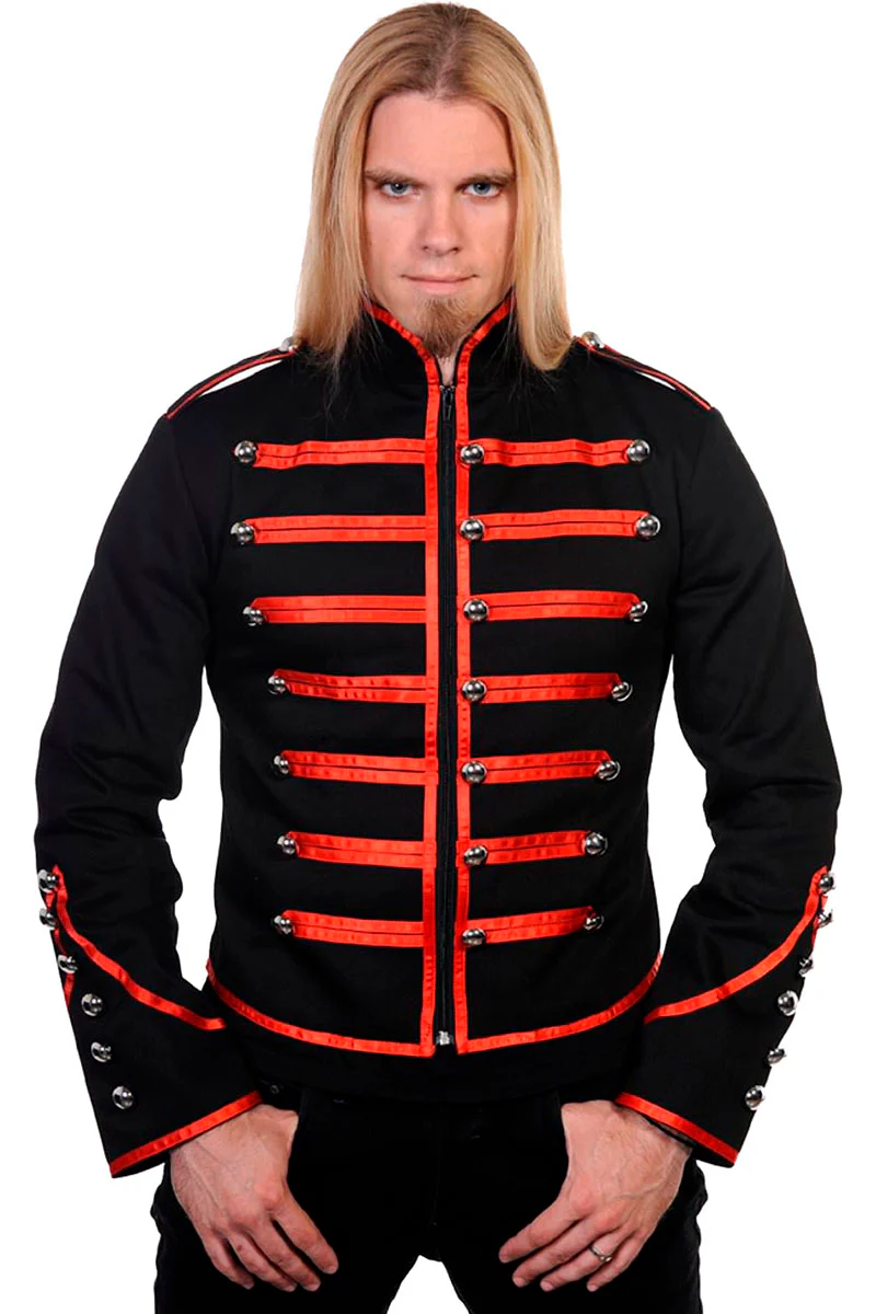 Banned Military Drummer Jacket Black/Red (XL) - Image 2