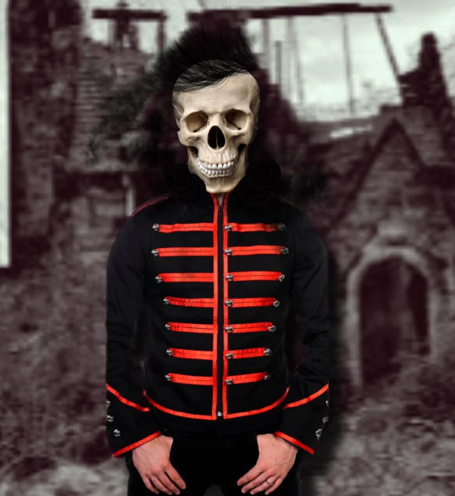 Banned Military Drummer Jacket Black/Red (XL) - Image 3