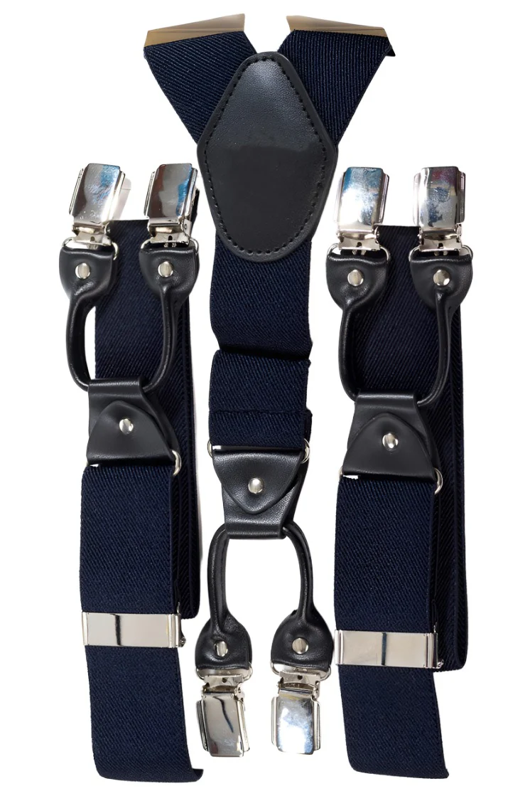 Banned Rockabilly Braces Navy