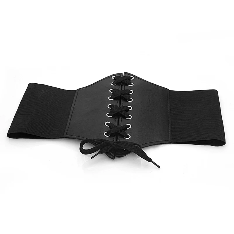 Black Corset Style Waist Belt - Image 3