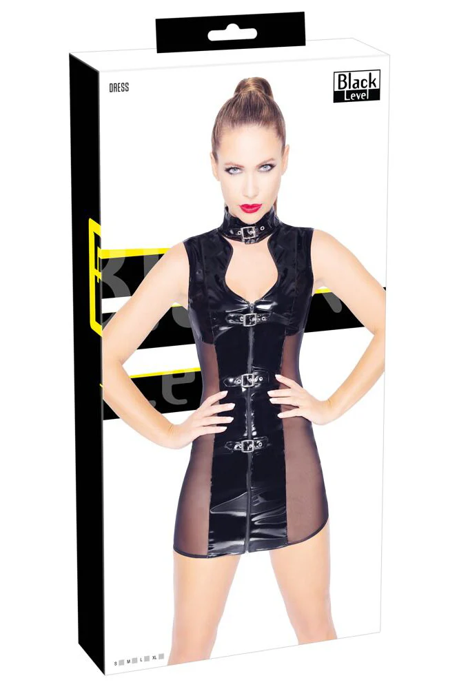 Black Level Mesh and Vinyl Dress (M, L) - Image 8