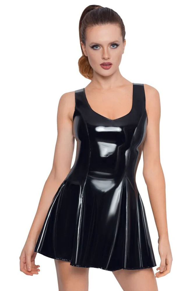 Black Level Short Vinyl Dress - Image 4