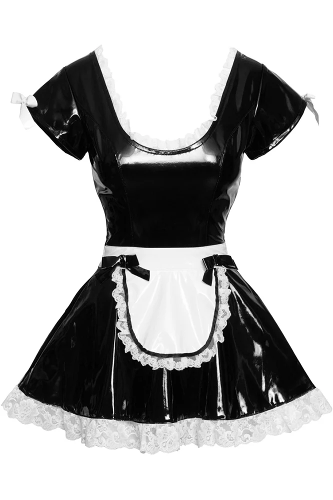 Black Level Vinyl French Maid Costume - Image 5