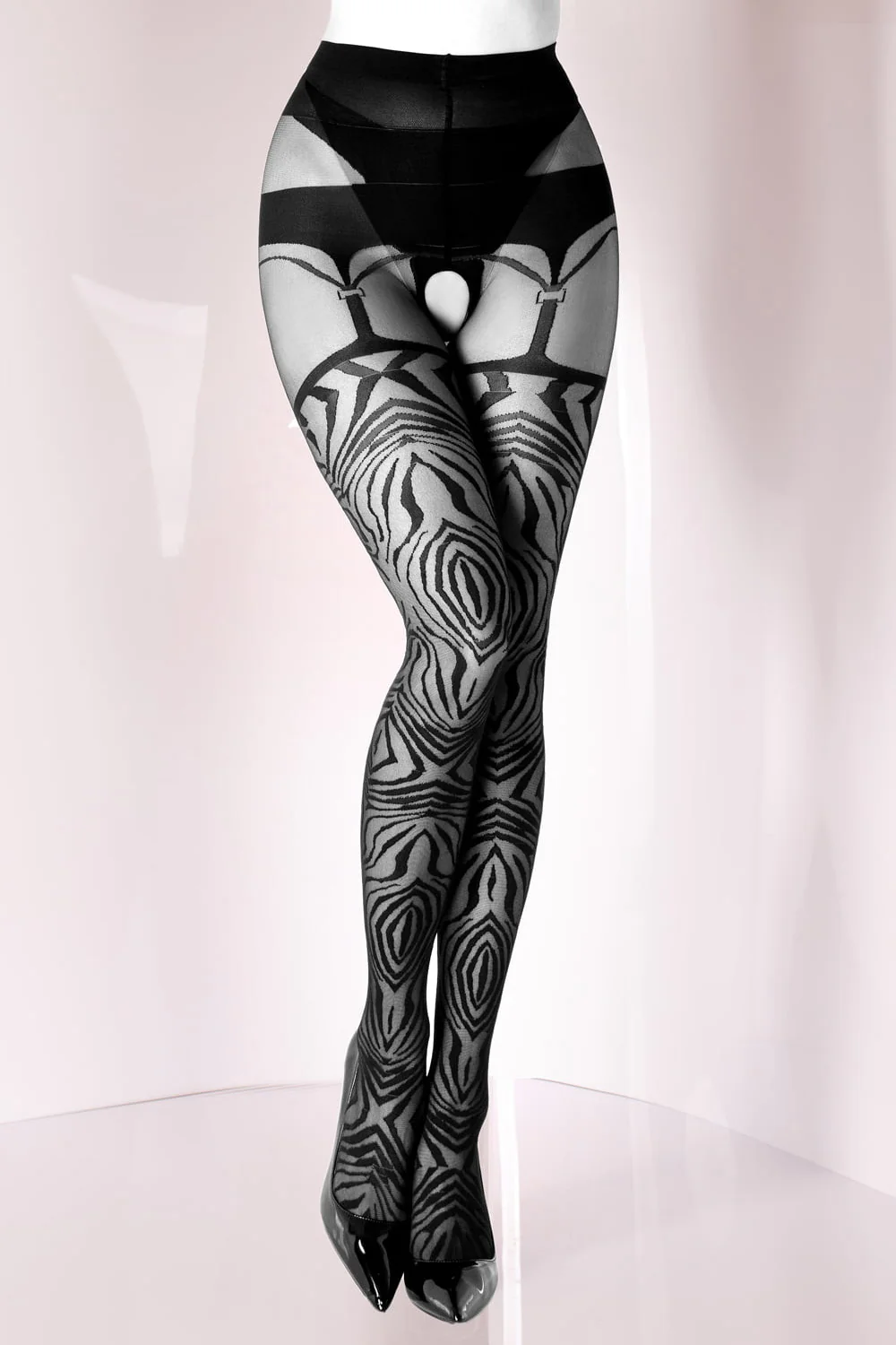 Black Secret BS122 Crotchless Tights - Image 7