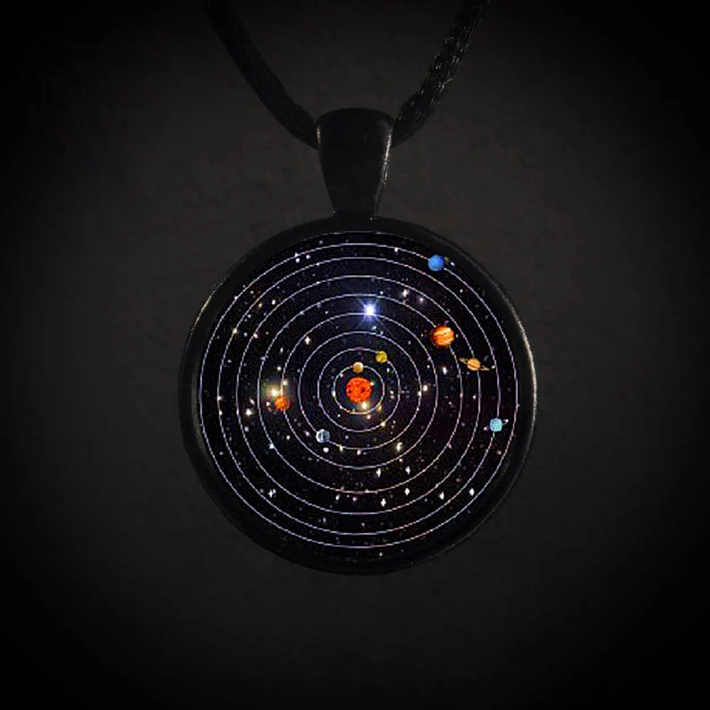 Black Solar System Necklace - Image 2