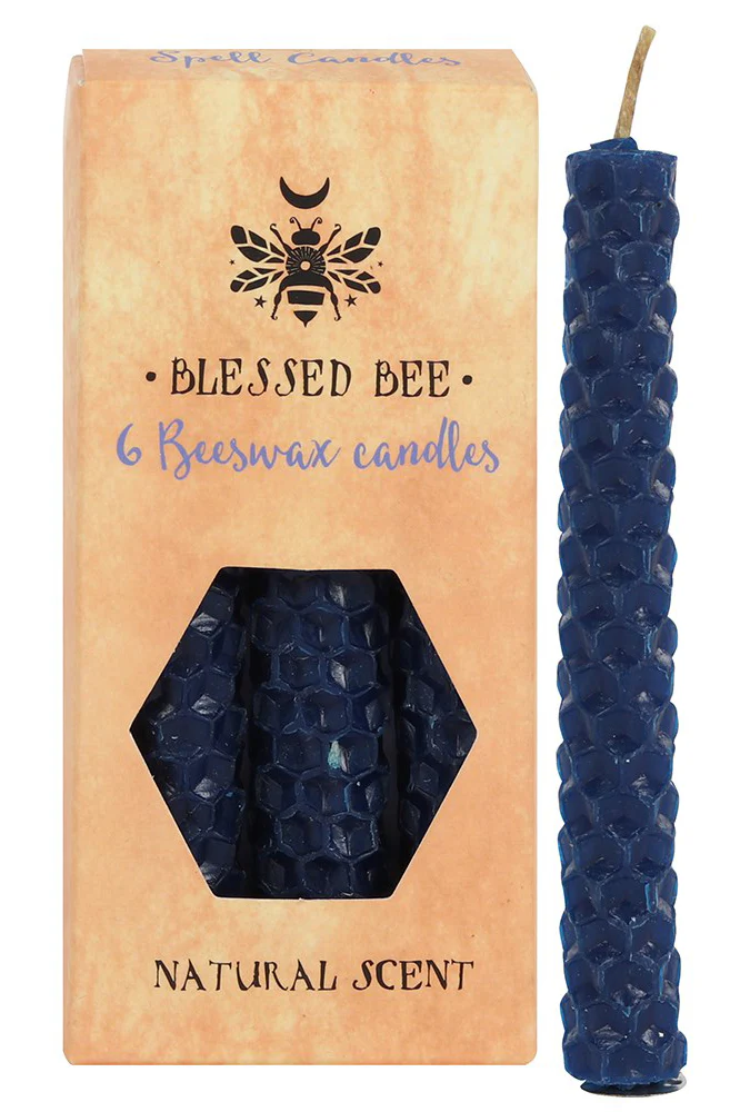Blue Beeswax Spell Candles