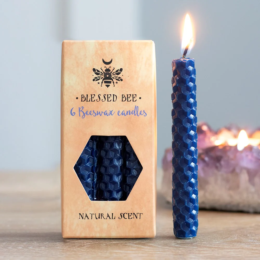 Blue Beeswax Spell Candles - Image 2