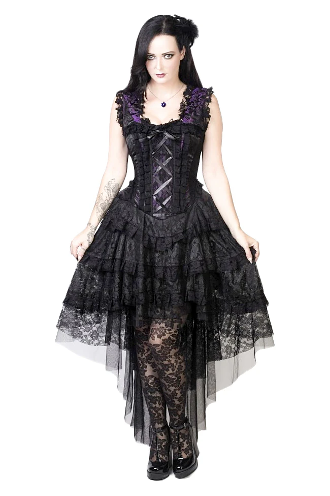 Burleska King Brocade Ophelie Dress Purple (24") - Image 4