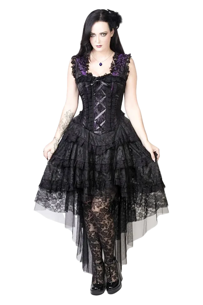Burleska King Brocade Ophelie Dress Purple (24") - Image 7