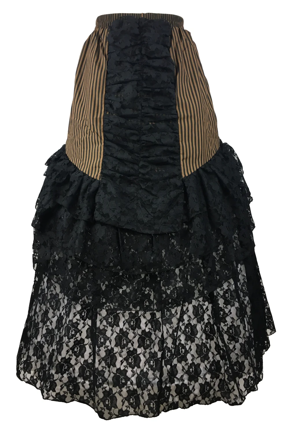 Burleska Luciana Skirt Brown Black Stripe (S/M, L/XL) - Image 7