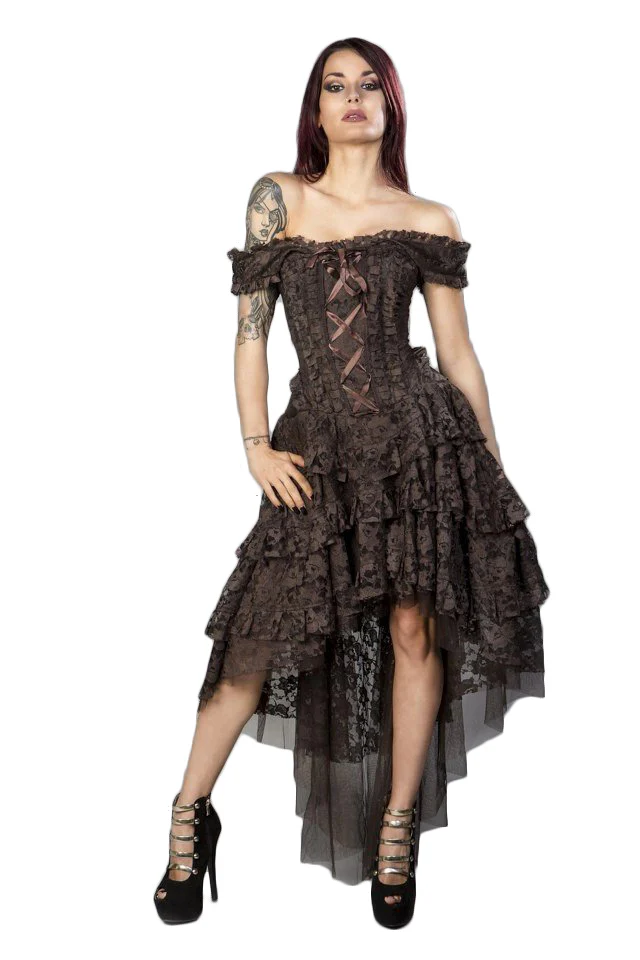 Burleska Ophelie Dress Brown - Image 5