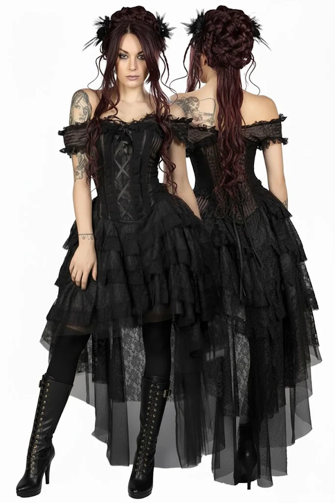 Burleska Ophelie Dress Brown Stripe (26, 30')