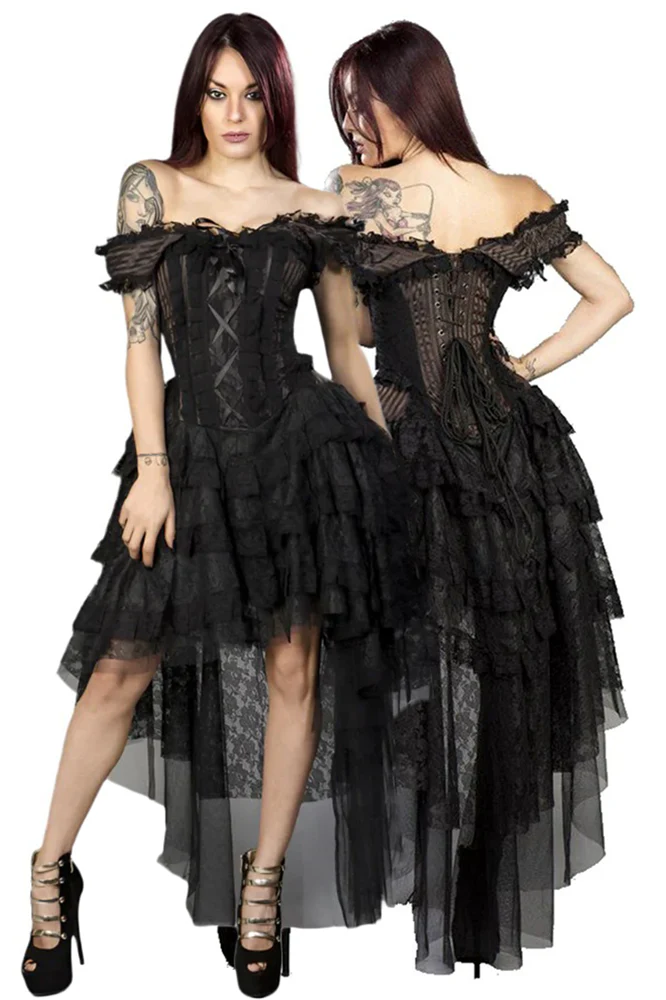 Burleska Ophelie Dress Brown Stripe (26, 30') - Image 4