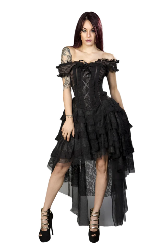 Burleska Ophelie Dress Brown Stripe (26, 30') - Image 7