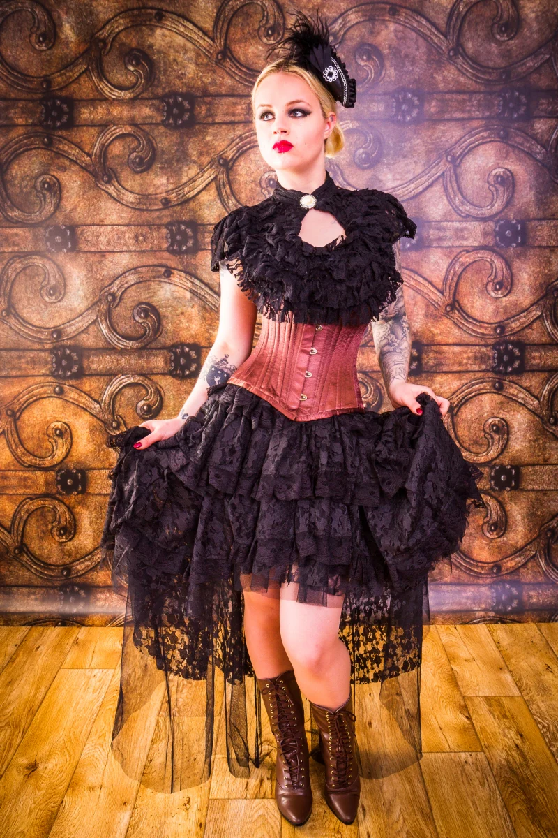 Burleska Black Lace Ophelie Waterfall Skirt - Image 3