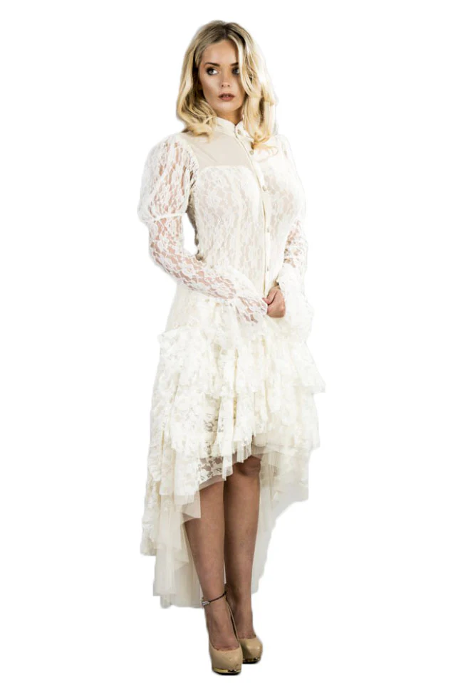 Burleska Ophelie Waterfall Skirt Cream (M/L, L/XL)