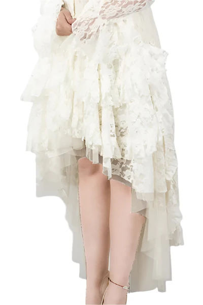 Burleska Ophelie Waterfall Skirt Cream (M/L, L/XL) - Image 10