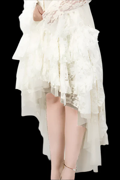 Burleska Ophelie Waterfall Skirt Cream (M/L, L/XL) - Image 11