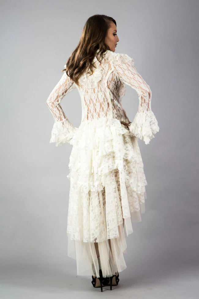 Burleska Ophelie Waterfall Skirt Cream (M/L, L/XL) - Image 4