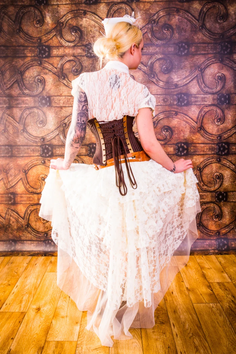 Burleska Ophelie Waterfall Skirt Cream (M/L, L/XL) - Image 6