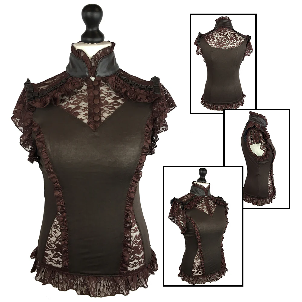 Burleska Rosetta Top Brown (S, M) - Image 2